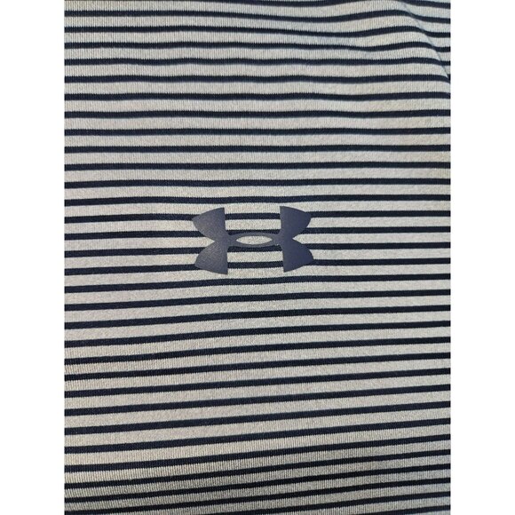 Under Armour Mens Loose Fit Polo Large Heatgear Blue/Gray - Picture 7 of 8